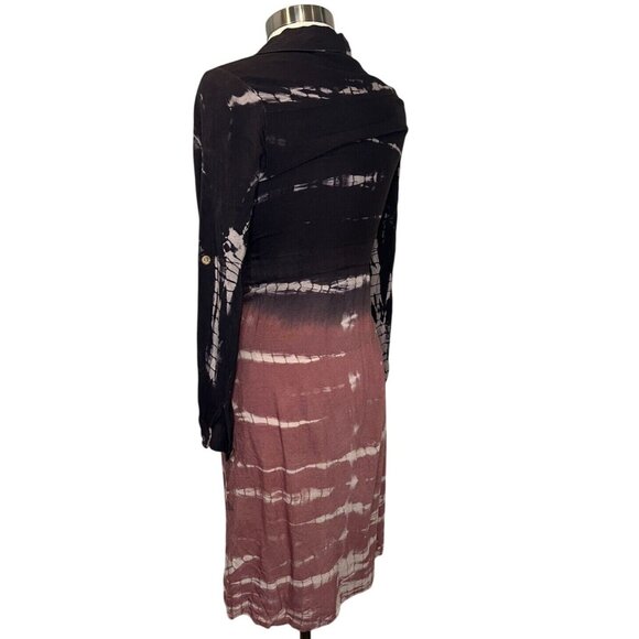 J. GEE Women's Dress Size Small Muli Color Long Sleeve Tie Waist - Picture 4 of 15